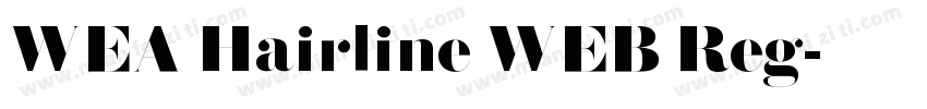 WEA Hairline WEB Reg字体转换